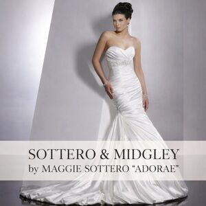 Sottero & Midgley by Maggie Sottero Adorae Strapless Mermaid Wedding Size 12